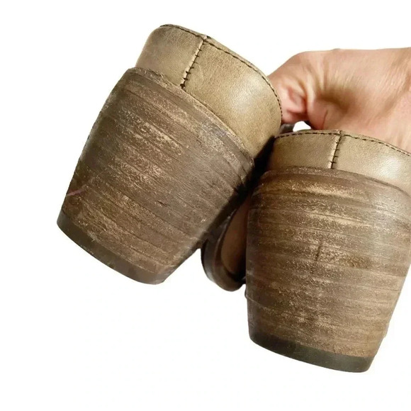 NEW Frye Rosalia Leather Mules Stone size 8.5 - Picture 7 of 10